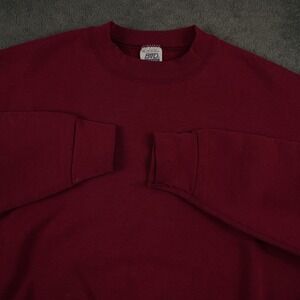 Vintage BVD Crewneck Sweatshirt Blank Pullover Mens XL Maroon 50/50 Made In USA